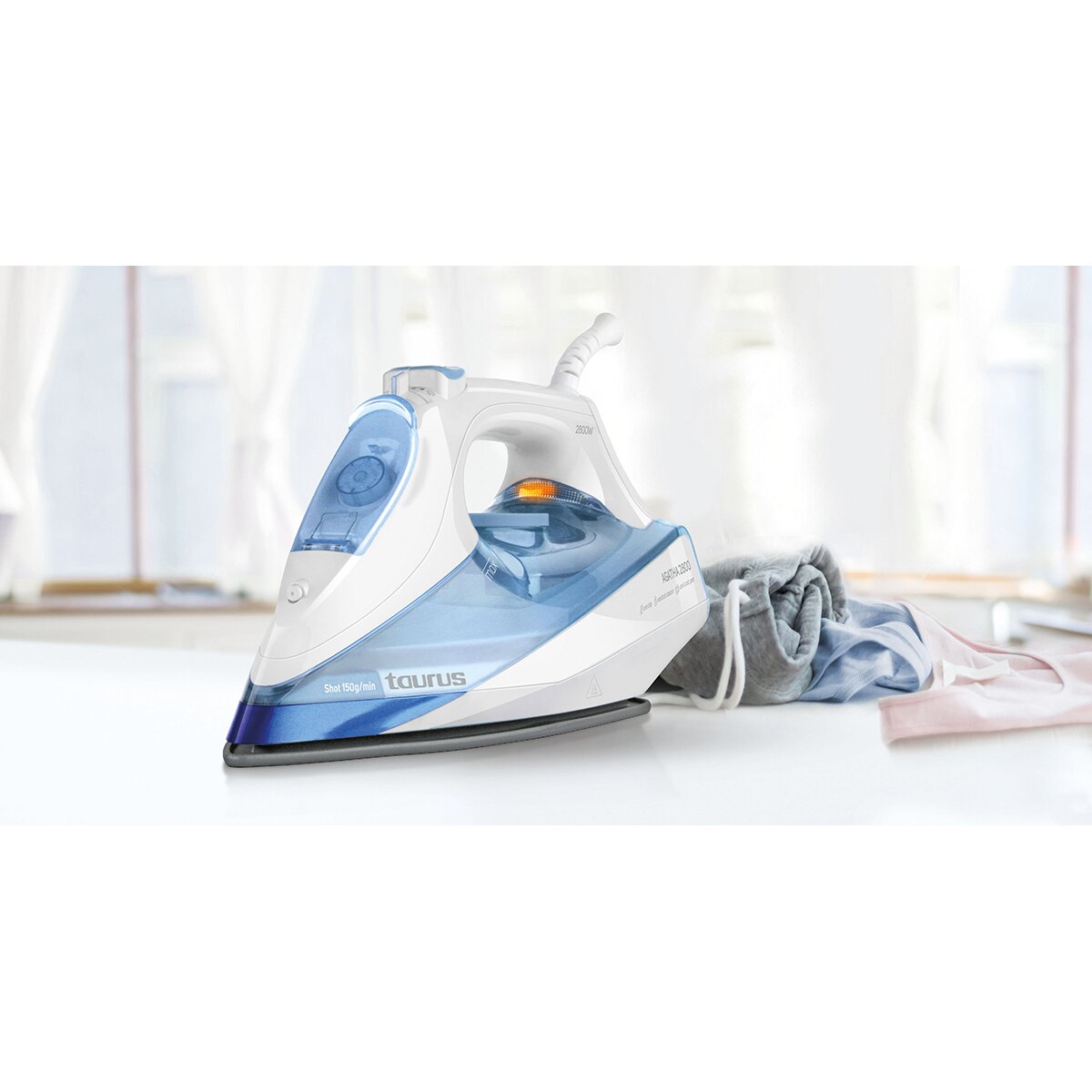 Plancha de vapor Taurus Agatha 2800 con suela de cerámica - Azul Azul-3
