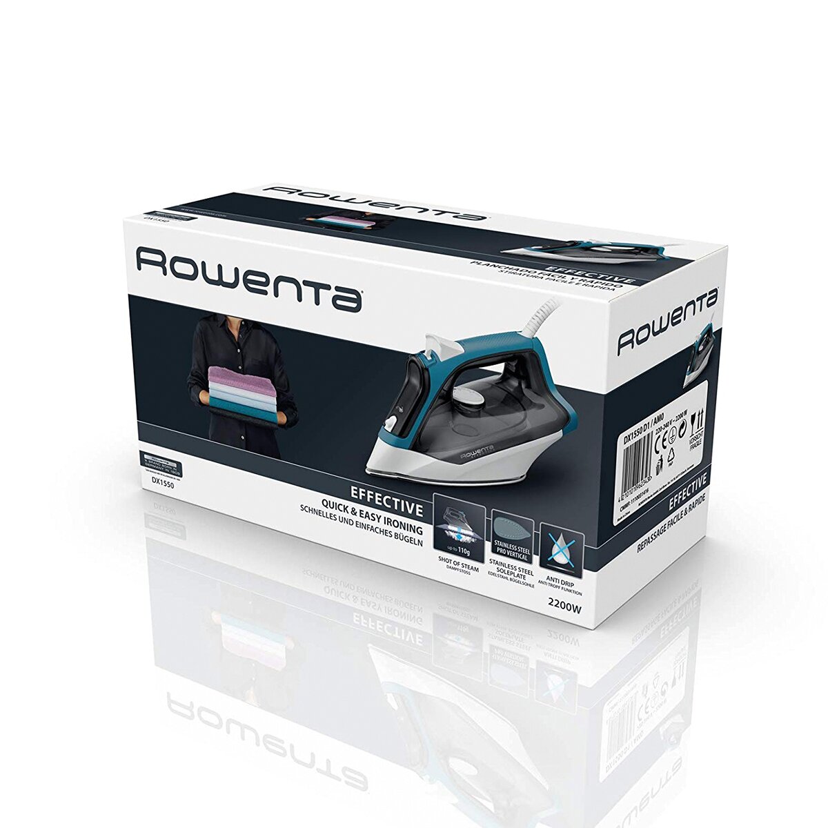 Plancha de vapor Rowenta DX1550 Effective vapor extra Azul-7