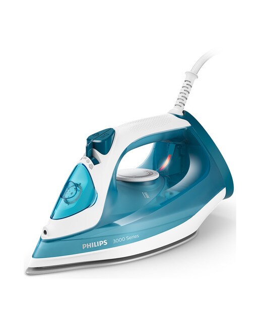 Imagem 0 de Ferro a Vapor Philips Série 3000 Easy Speed Plus DST3011/20 de 2100 W Jato de Vapor 140 g/min com Base Cerâmica - Branco e Azul