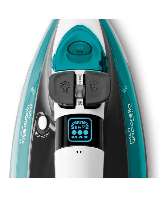 Plancha de vapor Polti PLEU0253 Quick & Slide QS220 con suela de cerámica Verde agua / Blanco-7