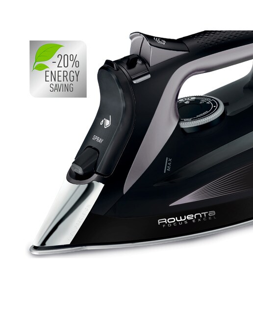 Plancha de vapor Rowenta Focus Excel con suela Microsteam 400 HD Negro / Metal-4