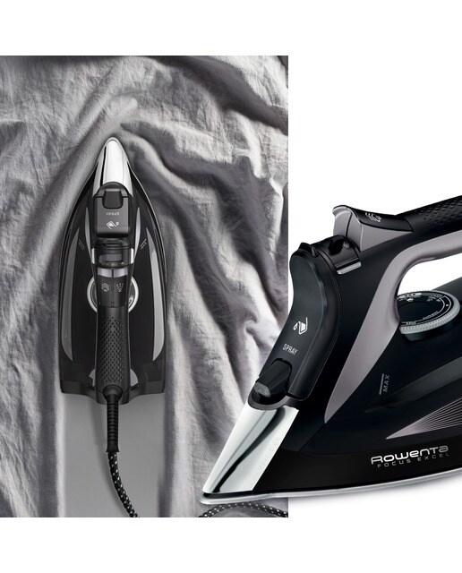 Plancha de vapor Rowenta Focus Excel con suela Microsteam 400 HD Negro / Metal-5