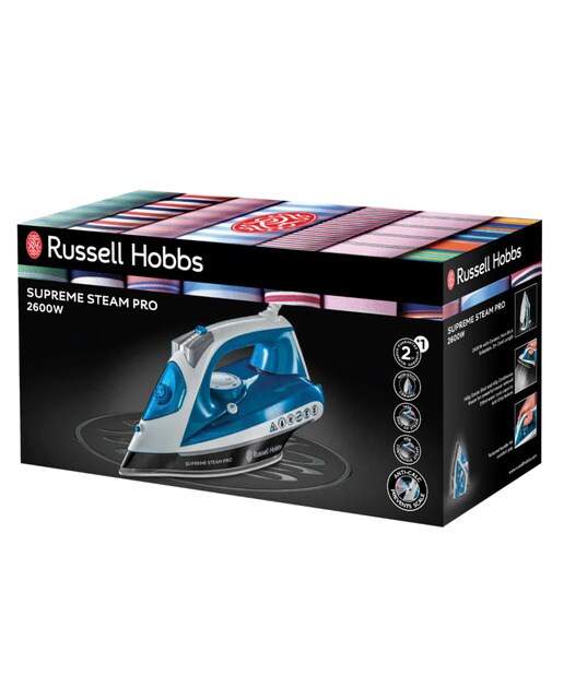 Plancha de vapor Russell Hobbs Supreme Steam Pro con suela de cerámica Azul-5