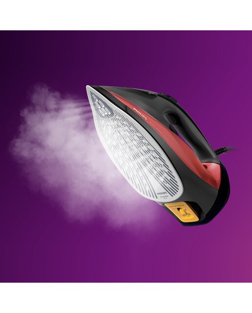Plancha de vapor Philips DST7022/40 con sistema Quick Calc Release - Negro / Rojo Negro / Rojo-3
