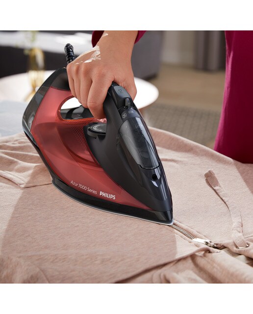 Plancha de vapor Philips DST7022/40 con sistema Quick Calc Release - Negro / Rojo Negro / Rojo-5
