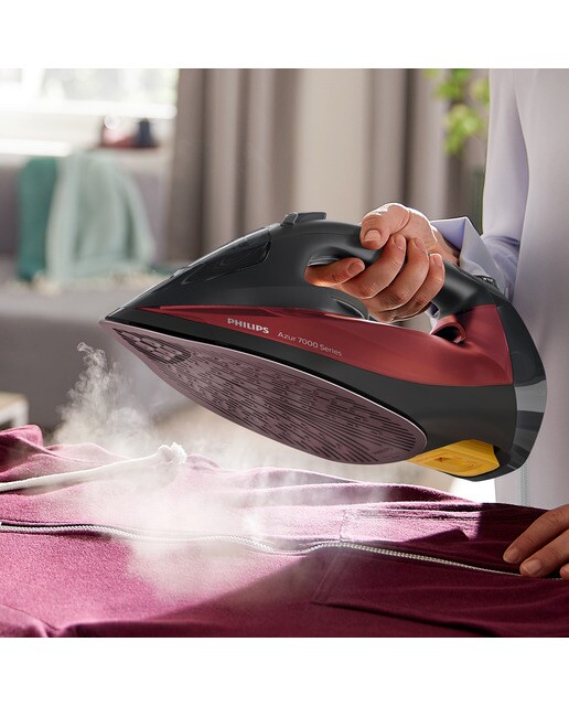 Plancha de vapor Philips DST7022/40 con sistema Quick Calc Release - Negro / Rojo Negro / Rojo-6