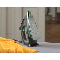 Plancha de vapor Braun TexStyle 5 SI5277GR con suela cerámica y función de vaporización vertical Negro / Verde-6