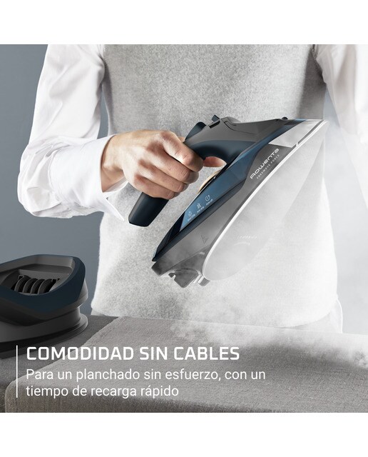 Plancha de vapor Rowenta Freemove Force sin cable - Negro / Azul Negro / Azul-6