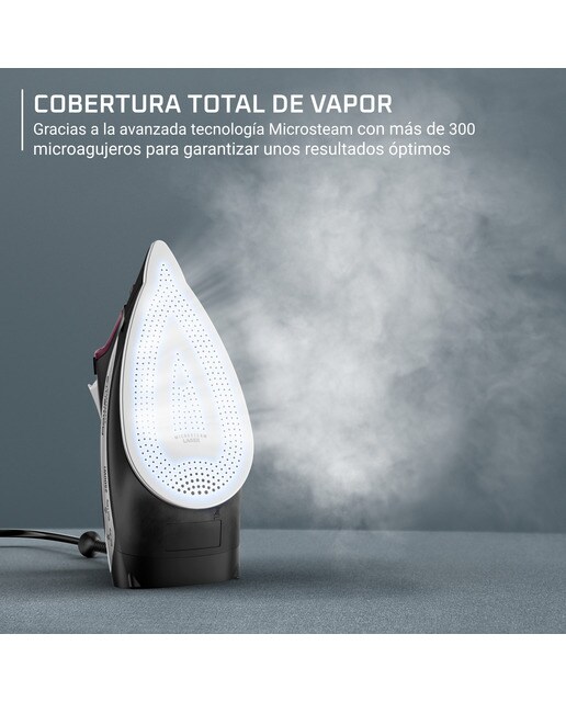 Plancha de vapor Rowenta DW4348 Accesteam con suela microsteam 300 Burdeos-2