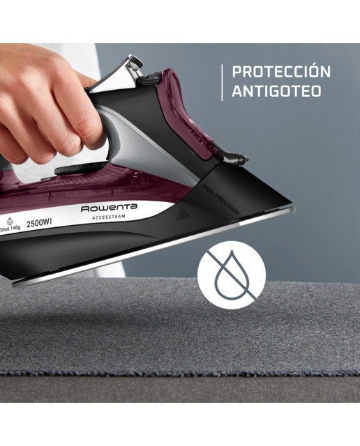 Plancha de vapor Rowenta DW4348 Accesteam con suela microsteam 300 Burdeos-6
