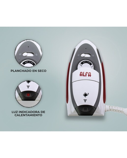 Plancha de viaje Alfa Coquet con bolsa de viaje y vaso de llenado - Blanco / Rojo Blanco / Rojo-6