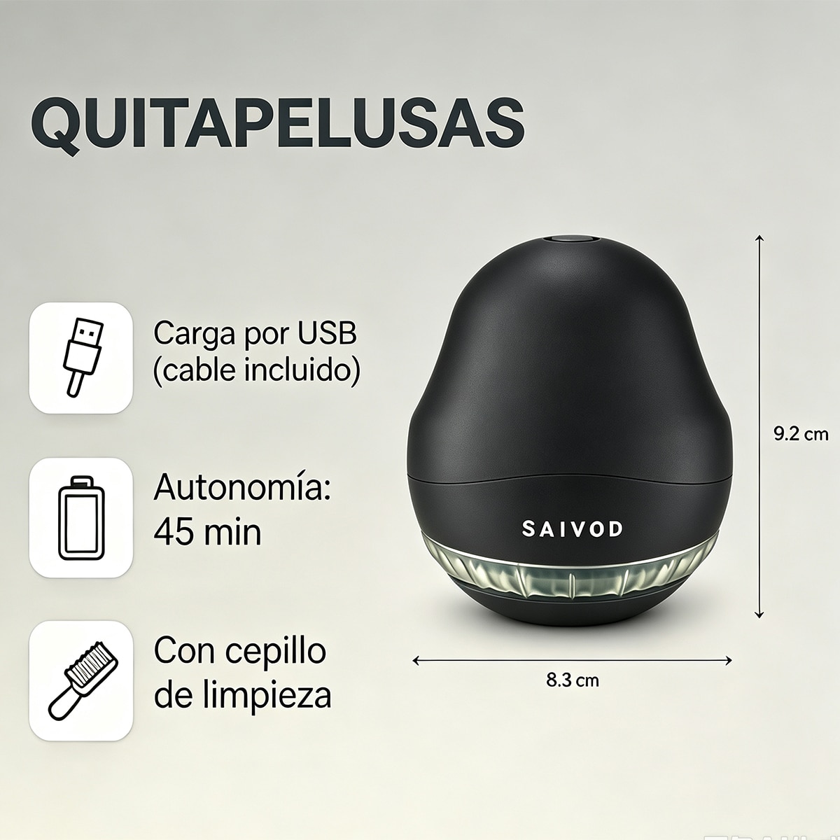 Tira Borbotos Saivod AF-009 com 3 Lâminas - Preto Preto-4