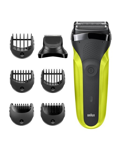 Afeitadora Eléctrica Braun Series 3 Shave&Style 300BT 3 en 1 maquinilla para hombre con recortadora de precisión para la barba y 5 peines