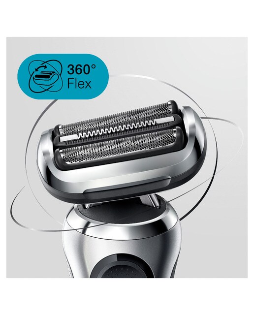 Afeitadora eléctrica Braun Series 7 71-S7500cc,G44 360° Flex, uso en seco y en mojado, con recortadora de barba, centro de limpieza SmartCare Gris-5