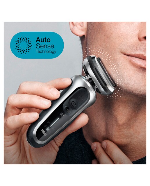 Afeitadora eléctrica Braun Series 7 71-S7500cc,G44 360° Flex, uso en seco y en mojado, con recortadora de barba, centro de limpieza SmartCare Gris-6
