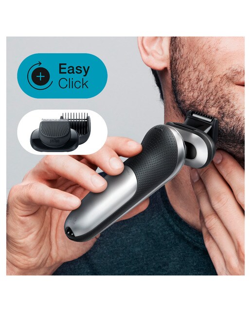 Afeitadora eléctrica Braun Series 7 71-S7500cc,G44 360° Flex, uso en seco y en mojado, con recortadora de barba, centro de limpieza SmartCare Gris-8