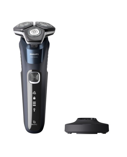 Imagen 0 de Afeitadora eléctrica Philips Serie 5000, máquina de afeitar hombre en seco y mojado, con soporte de carga