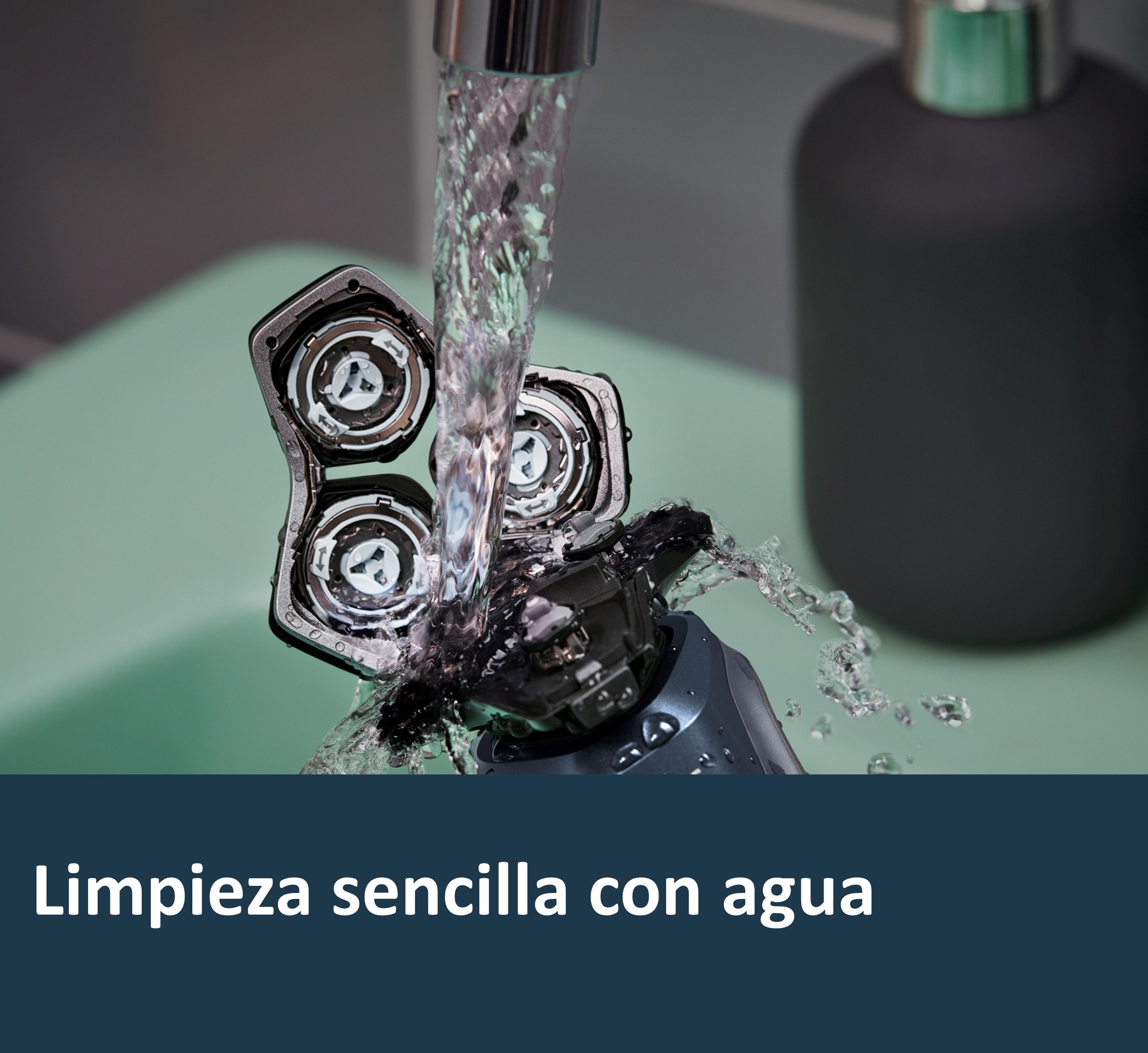 Afeitadora eléctrica Philips Serie 5000, máquina de afeitar hombre en seco y mojado, con soporte de carga 8