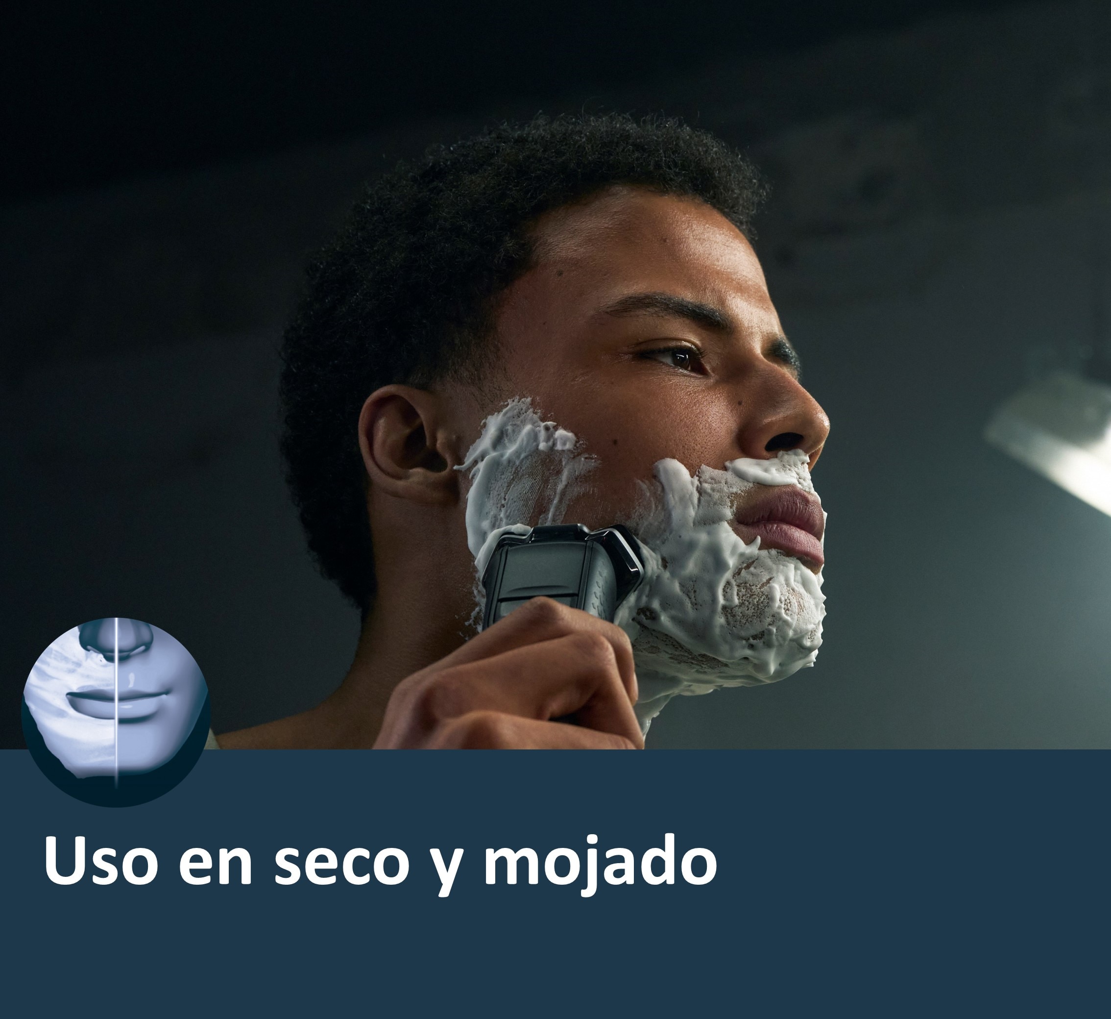 Afeitadora eléctrica Philips Serie 5000, máquina de afeitar hombre en seco y mojado, soporte de carga y funda - Gris Gris-6