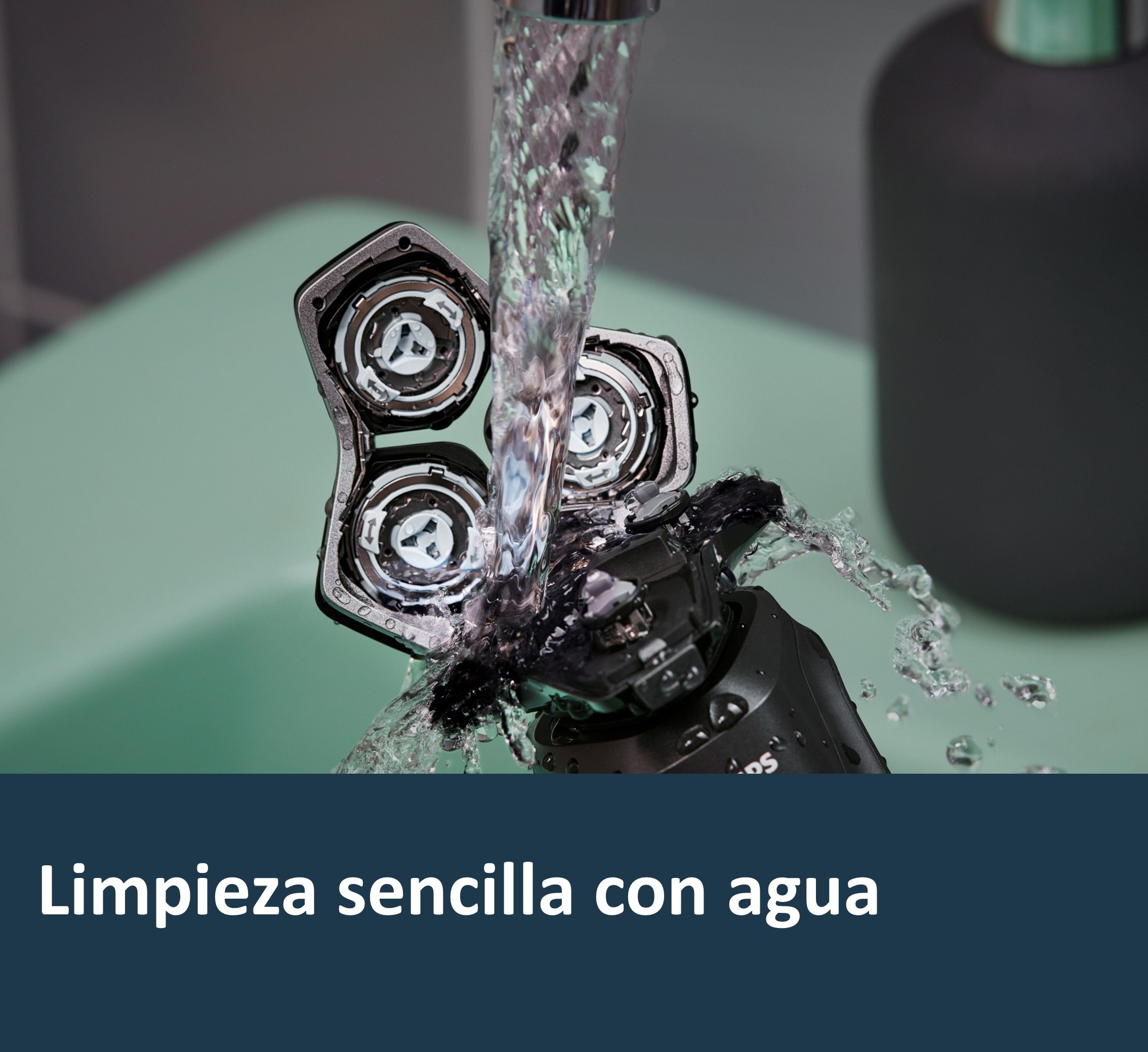 Afeitadora eléctrica Philips Serie 5000, máquina de afeitar hombre en seco y mojado, soporte de carga y funda Gris-8