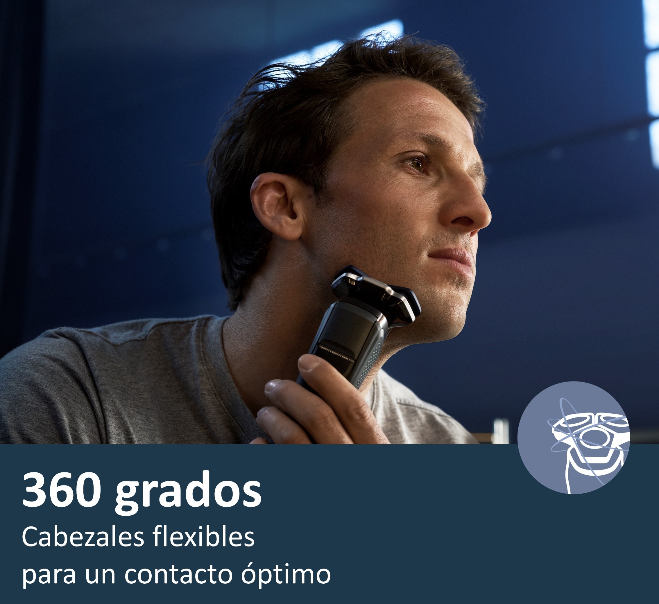 Afeitadora eléctrica Philips Serie 7000, máquina de afeitar hombre en seco y mojado, soporte de carga y funda 8