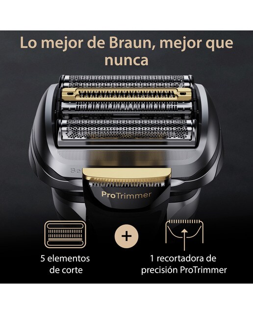 Máquina de Barbear Braun Series 9 9510s com Aparador de Precisão Preto-7