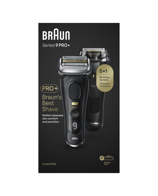 Máquina de Barbear Braun Series 9 9510s com Aparador de Precisão Preto-9