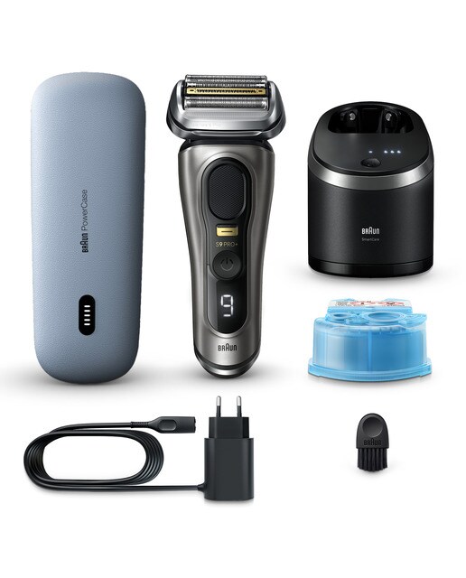 Afeitadora eléctrica Braun Series 9 PRO+ 9575cc, centro de limpieza SmartCare, PowerCase, uso en seco y en mojado Gris-7