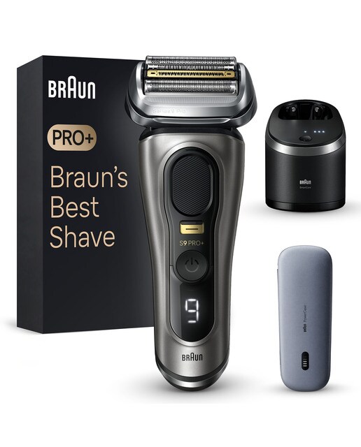 Afeitadora eléctrica Braun Series 9 PRO+ 9575cc, centro de limpieza SmartCare, PowerCase, uso en seco y en mojado Gris-8