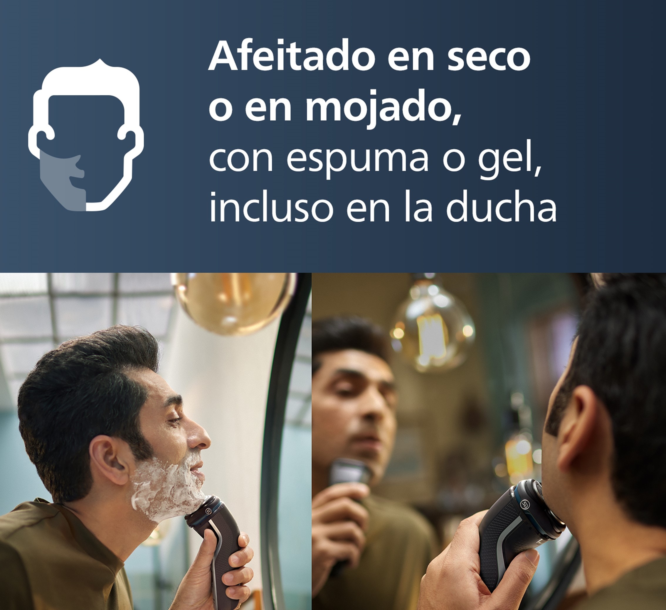 Máquina de Barbear Philips Serie 3000 S3143/02 60 Minutos de Autobomia, Uso Seco ou Húmido, Cabeças Flexíveis 5D Prata-4