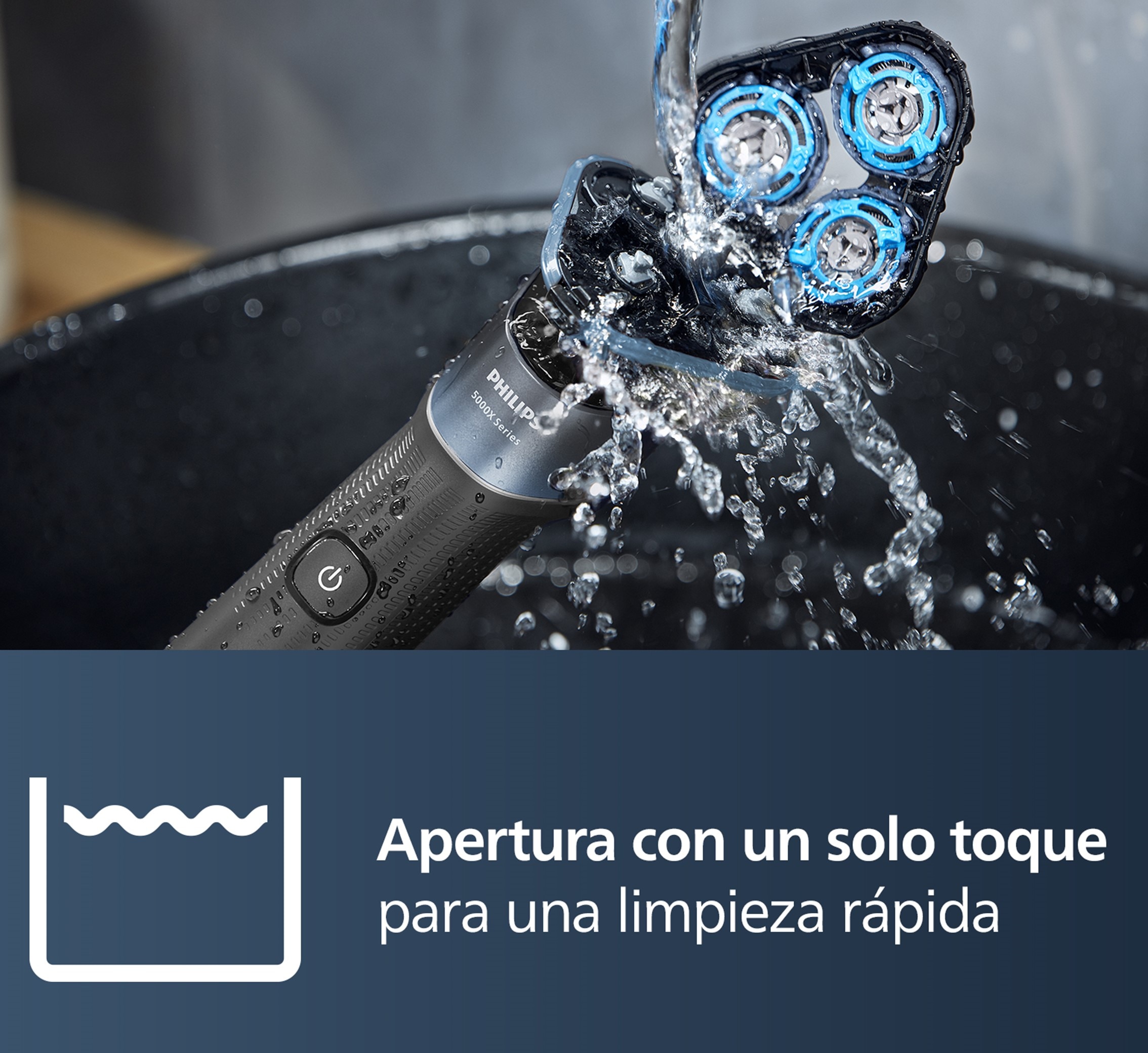 Afeitadora eléctrica Philips Serie 5000X, máquina de afeitar hombre en seco y mojado, 50 min autonomía, uso en seco y mojado 7