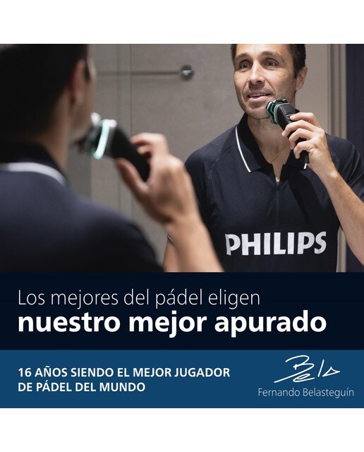 Afeitadora eléctrica Philips Serie 3000, máquina de afeitar hombre en seco y mojado, cabezales flexibles 5D, tapa protectora, 60 min autonomía - Plata brillo Plata brillo-3