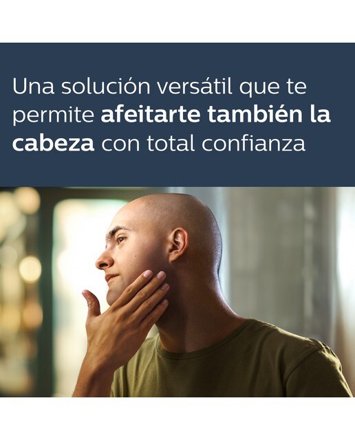 Afeitadora eléctrica Philips Serie 3000, máquina de afeitar hombre en seco y mojado, cabezales flexibles 5D, tapa protectora, 60 min autonomía - Plata brillo Plata brillo-5