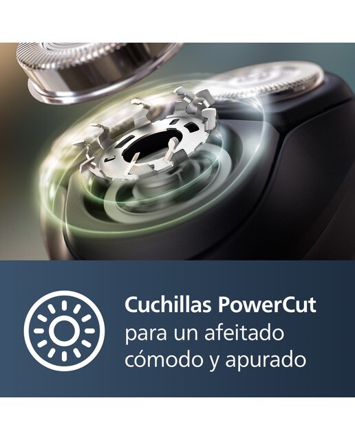 Afeitadora eléctrica Philips Serie 3000, máquina de afeitar hombre en seco y mojado, cabezales flexibles 5D, tapa protectora, 60 min autonomía - Plata brillo Plata brillo-8