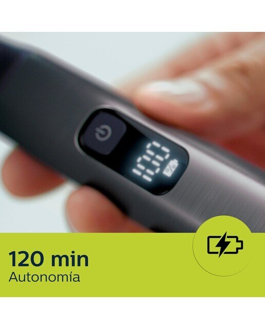 Maquinilla de afeitar Philips OneBlade Pro 360,cara y cuerpo en seco y mojado,barbero con peine guía de 20 longitudes, 120 min - Cromado Cromado-9