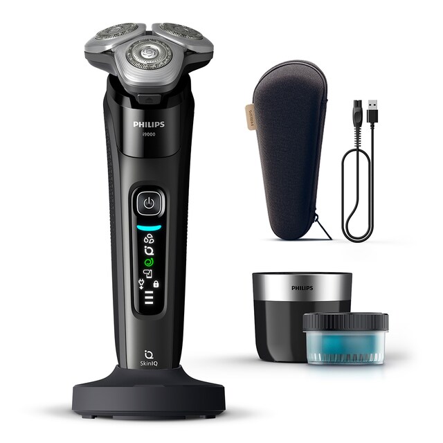 Imagen 0 de Afeitadora eléctrica Philips i9000, máquina de afeitar hombre en seco y mojado, centro de limpieza, base carga