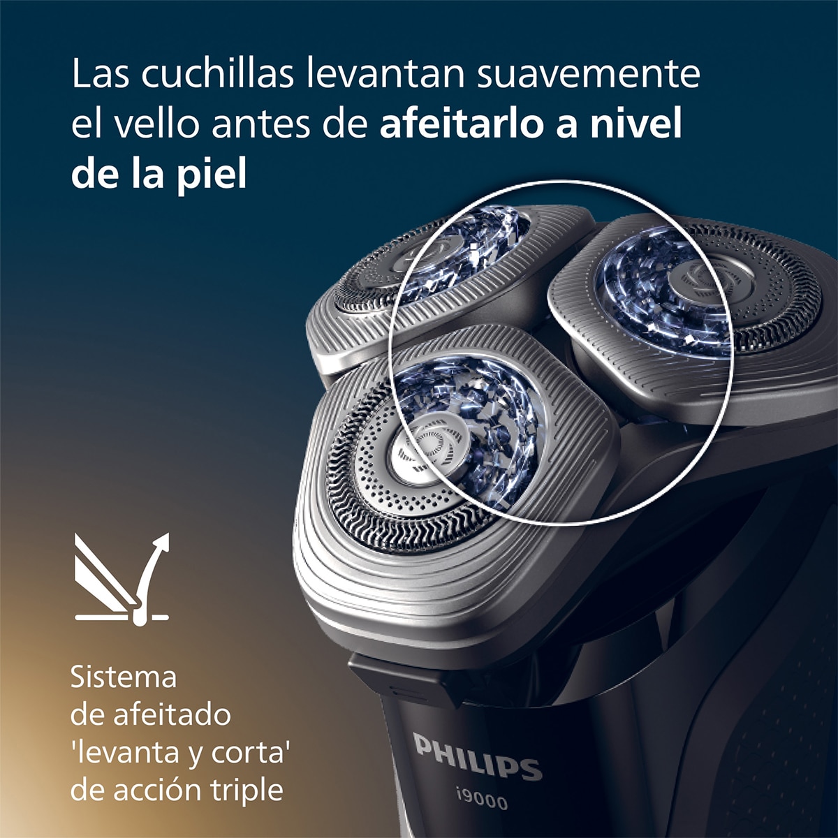 Afeitadora eléctrica Philips i9000 Prestige, máquina de afeitar hombre en seco y mojado, base de carga, estuche de viaje, centro de limpieza 3