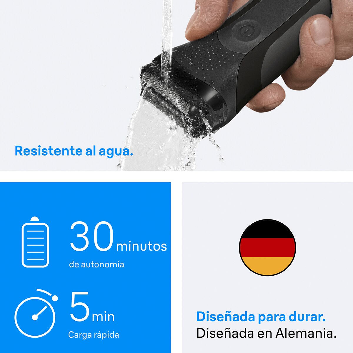 Afeitadora Eléctrica Braun Serie 3 Hombre 300S - 80828671 Negro-6