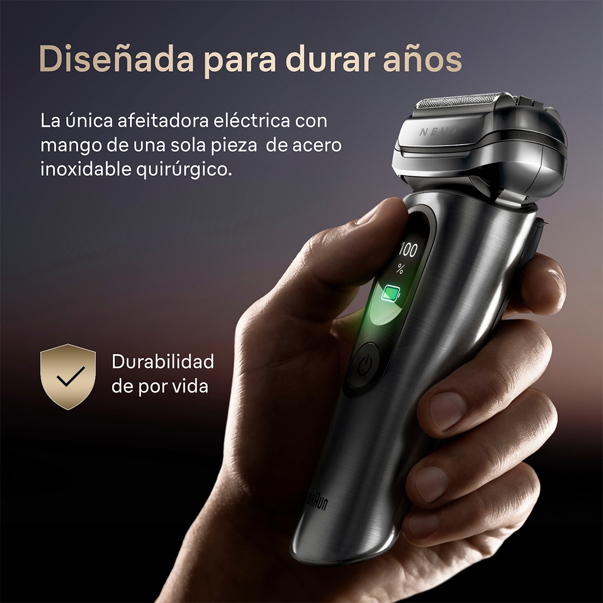 Afeitadora eléctrica Braun NEVO15000C - Plata Plata-6