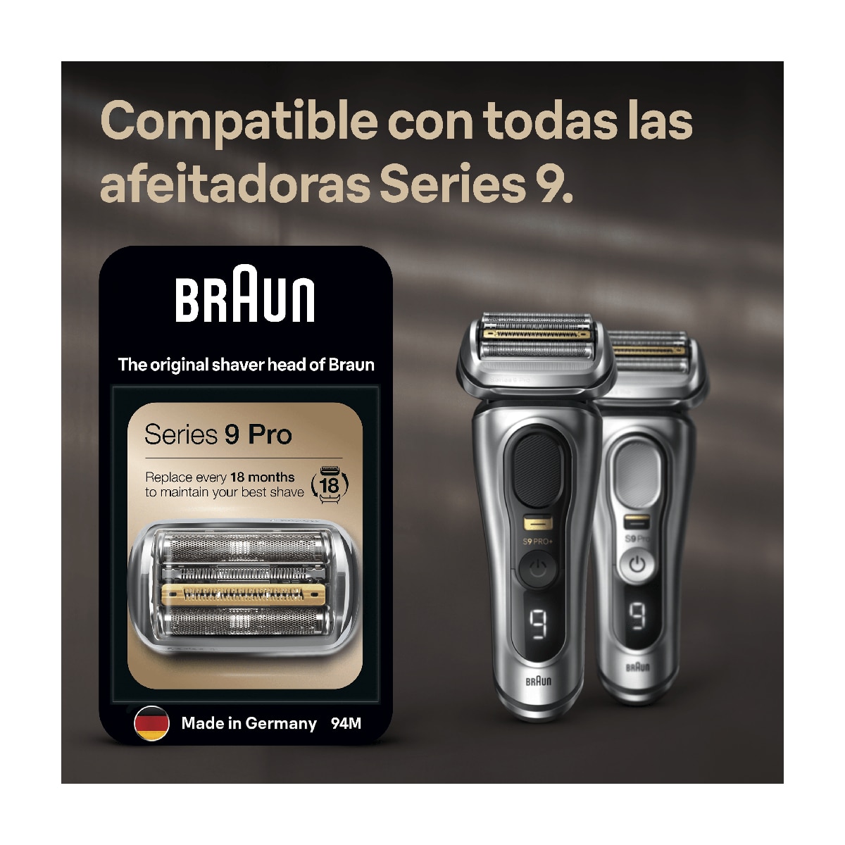 Cabezal de recambio Braun Series 9 94M para afeitadora eléctrica 2