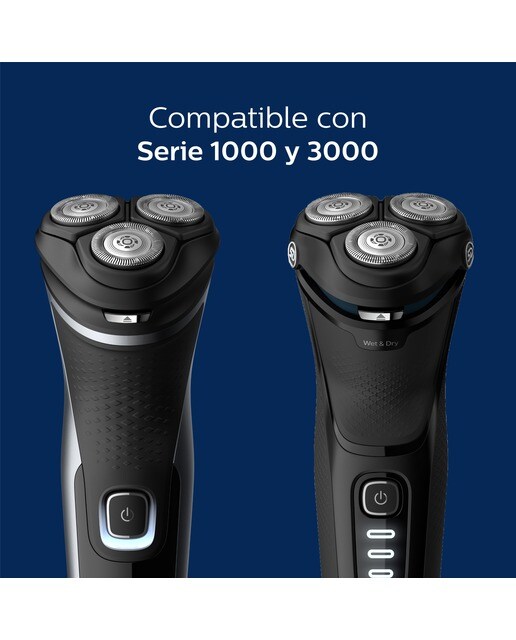 Cabezal de recambio afeitadora eléctrica Philips Serie 3000, X3000, S54XX/00 Y X5000 - Inox Inox-3