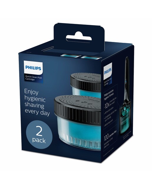 Philips - Pack de 2 recambios para base de limpieza afeitadoras Philips.