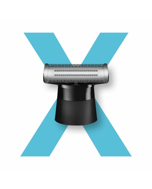 Recambio cabezal para recortadora de barba y afeitadora eléctrica Braun Series X XT20, lámina 4D con peine bidireccional y cabezal flexible Negro-3
