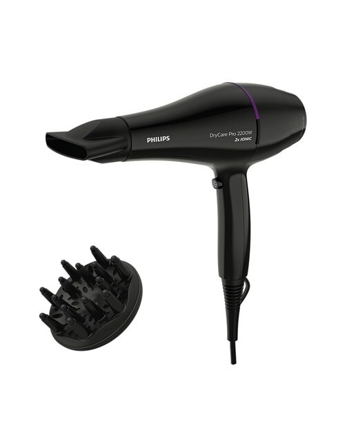 Secador Philips BHD274/00 con 2 velocidades - Negro / Violeta Negro / Violeta-1