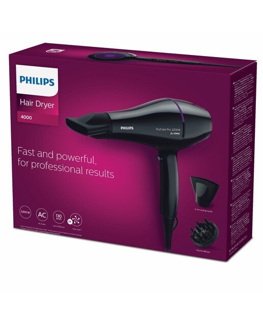 Secador Philips BHD274/00 con 2 velocidades - Negro / Violeta Negro / Violeta-6