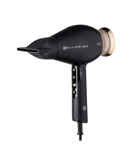 Secador de Cabelo Bellisima 11826 Creativity 4 You de 1800 W - 3 Níveis de Temperatura - 4 Acessórios - Preto e Dourado Preto / Dourado-10