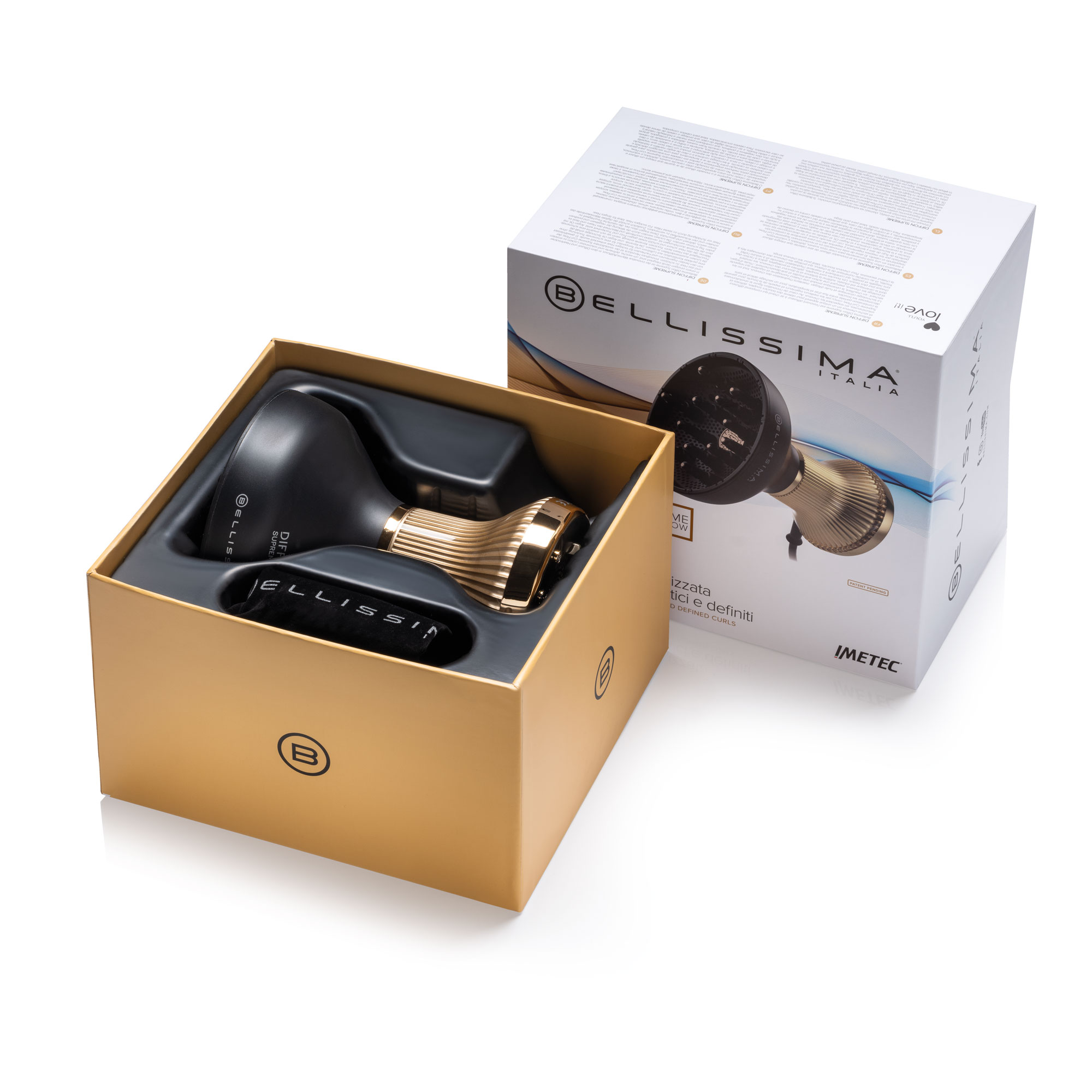 Secador Bellissima Diffon Supreme Curl Flow Negro / Dorado-14