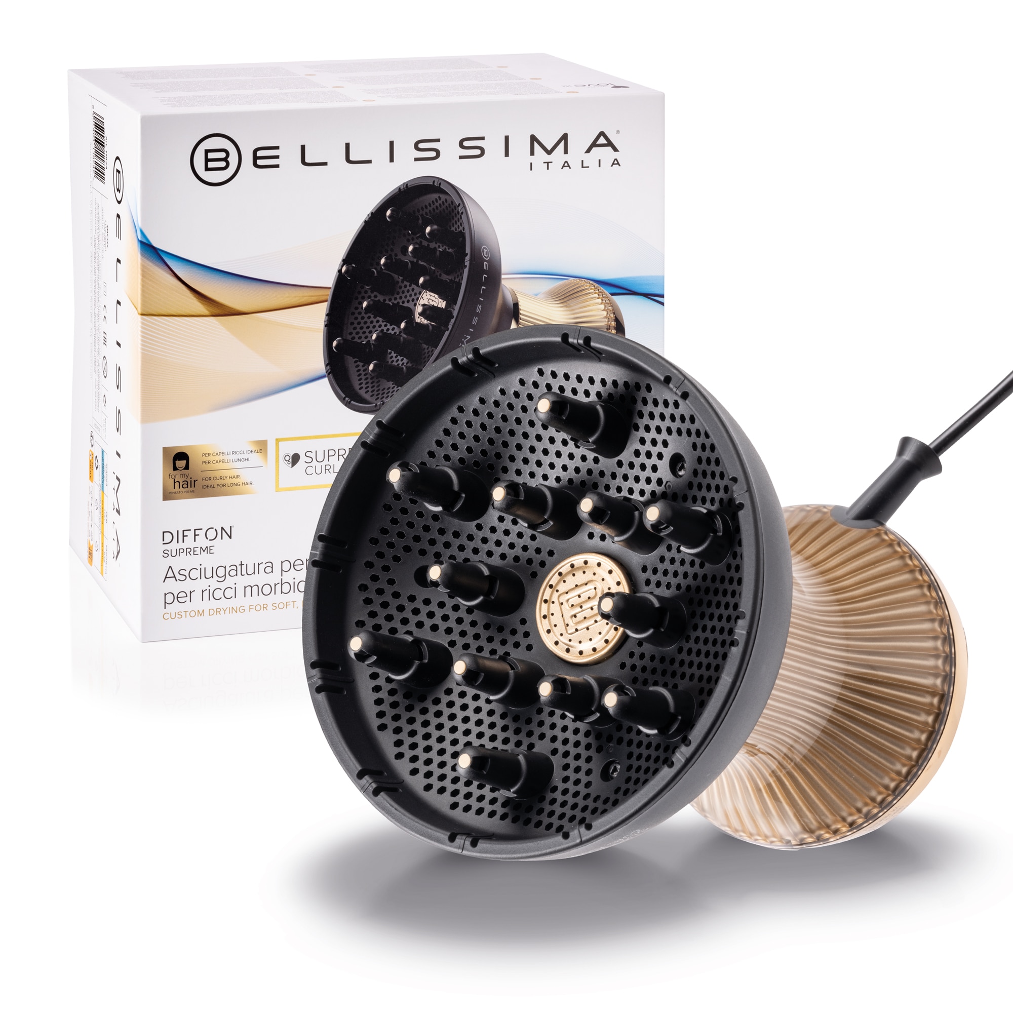 Secador Bellissima Diffon Supreme Curl Flow Negro / Dorado-15