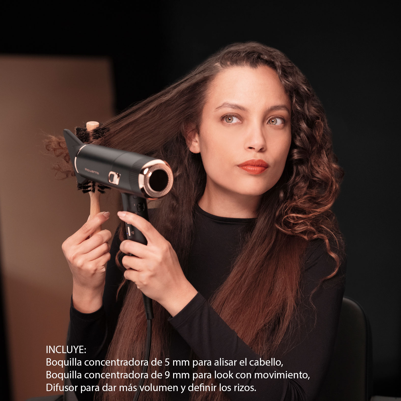Secador de pelo Rowenta Maestria Ultimate Experience con motor Nano Brushless Negro / Cobre-9