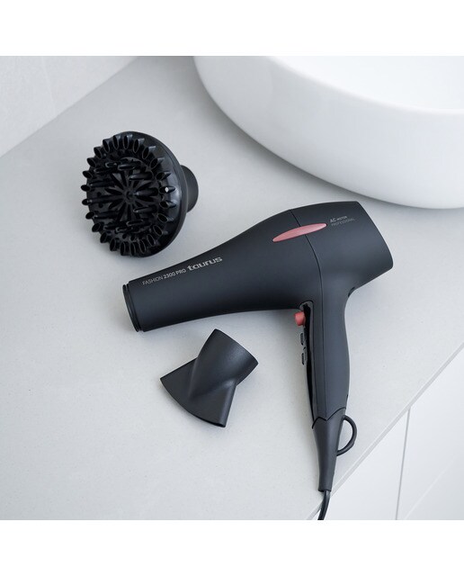 Secador de pelo Taurus Fashion 2300 Pro con motor AC profesional - Negro Negro-4